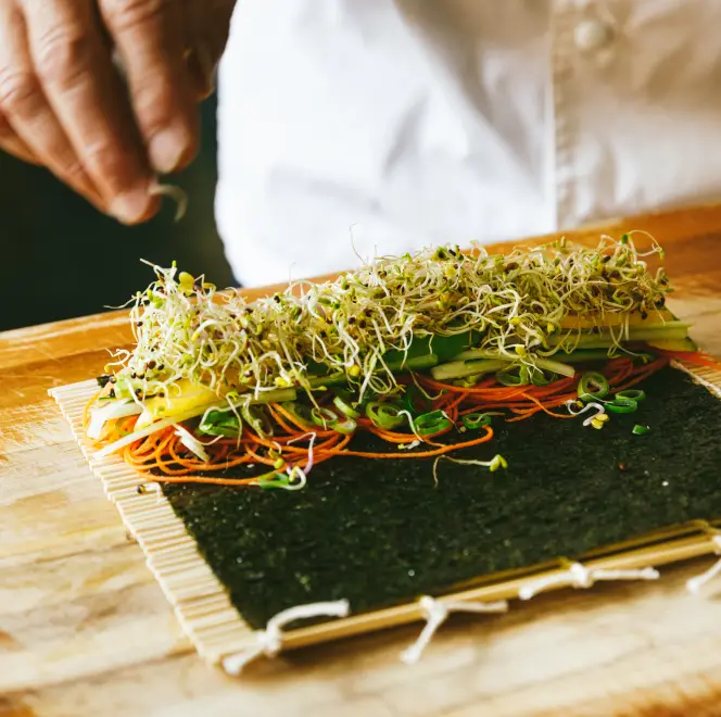 Fresh ingredients being prepared